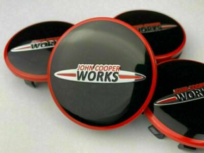 Neu 56mm für MINI COOPER JCW Radmittenkappen Emblem Nabenkappen Felgenkappen