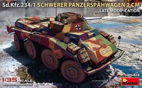 Miniart 35413 1/35 Sd.Kfz.234/1 Schwerer PanzerspäHwagen (2 Cm) Late Mod-image
