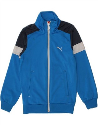 Puma Jungen Trainingsanzug Oberteil Jacke 5-6 Jahre Blau Colourblock Polyester HO12