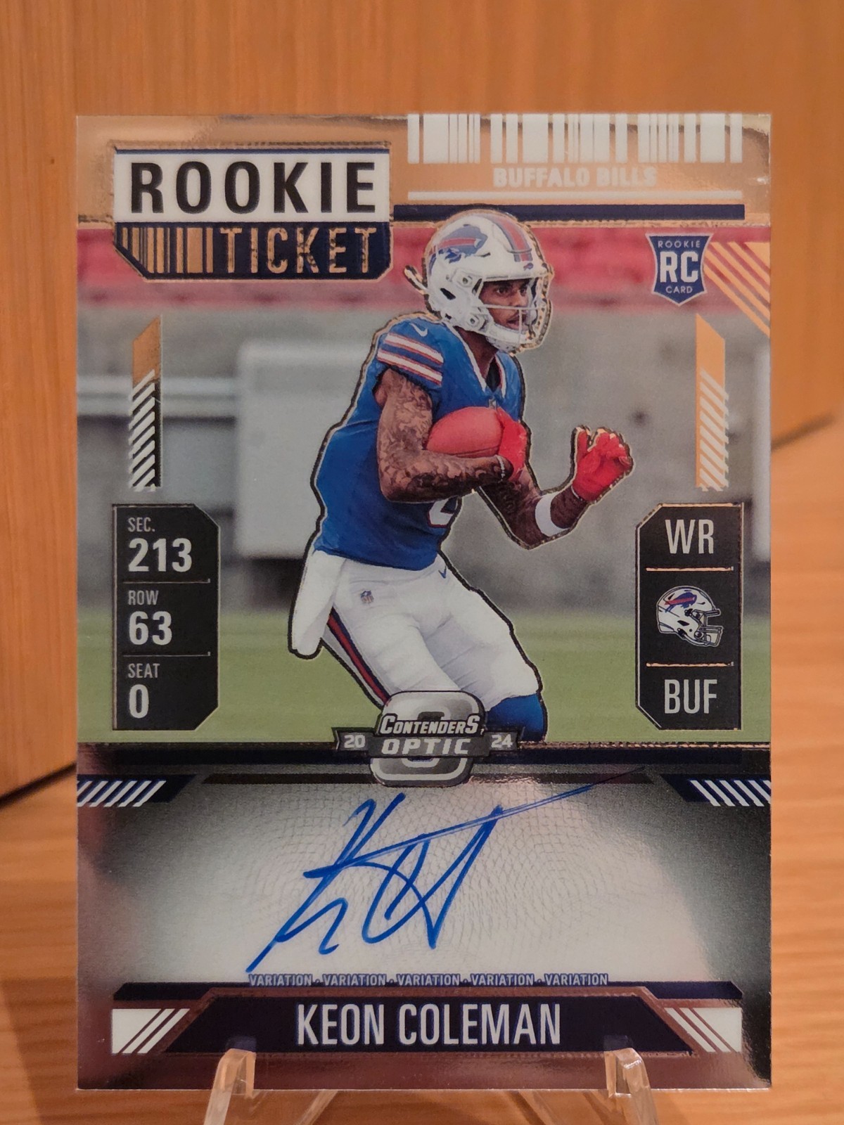 2024 Contenders Optic - Keon Coleman - Variation Rookie Ticket On Card Auto RC