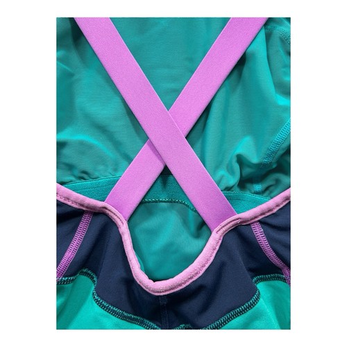 Speedo Endurance Purple & Green One Piece Girls Swimming Suit Girls Size 12 - Picture 9 of 13