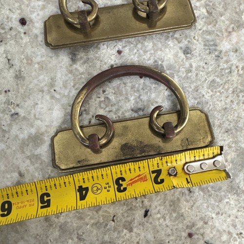 Thomasville Chinoiserie Brass Dresser Chest Bail Pulls Hardware Asian 5.5” Total - Picture 5 of 8
