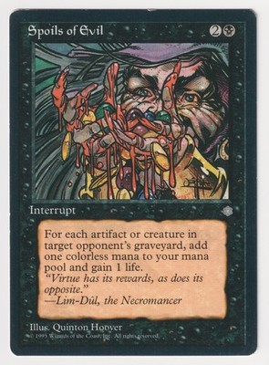 Spoils of Evil Proof LP Ice Age Artist Quinton Hoover 1995 MTG Magic AP Vintage!