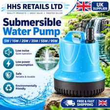 4500 Litres/hr Submersible Water Pump Fish Tank Aquarium Feature Pond Fountain