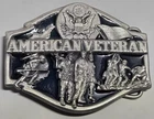 American Veteran Belt Buckle -  Model T-80 - USA  Made - FREE Shipping
