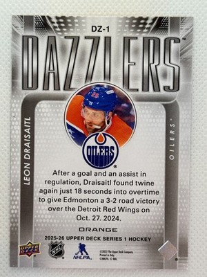 25/26 2025 UPPER DECK SERIES 1 HOCKEY DAZZLERS ORANGE CARDS DZ-XX