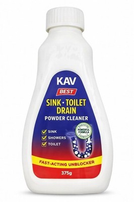 Abflussreiniger Pulver 375g Schwerlast Waschbecken Dusche WC Block Entferner