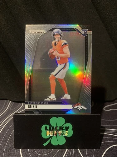 2024 Panini Prizm Bo Nix #309 Silver Prizm (RC) Denver Broncos