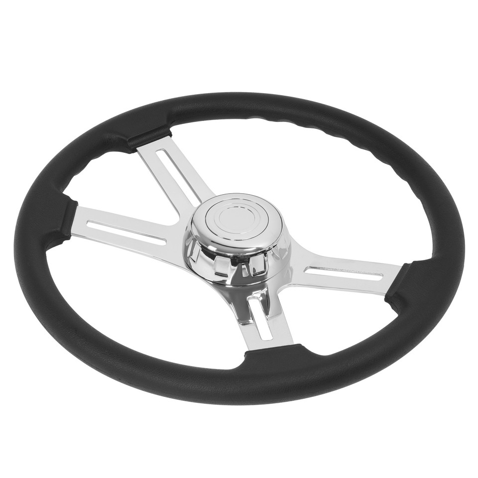 Chrome Dual Spoke 18 Dark Wood Steering Wheel Kenworth Peterbilt