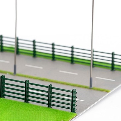 HO Scale 1/87 and OO 1/64 Road Guardrail for Model Railroading and Scenes
