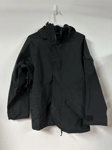 VETEMENTS Parka Tru Spec ECWCS H2O Proof nero con cappuccio uomo taglia regular small nylon