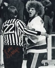 Goldie Goldthorpe signed 8x10 photo fight  Slapshot Ogie Ogilthorpe  exact proof