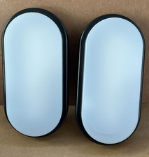ANWIO 14W Outside Black Led Oval Bulkhead Light,Ip54 Waterproofled Porch Sconce