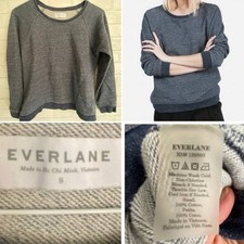 Everlane The Crew Sweatshirt Navy Marled size S.
