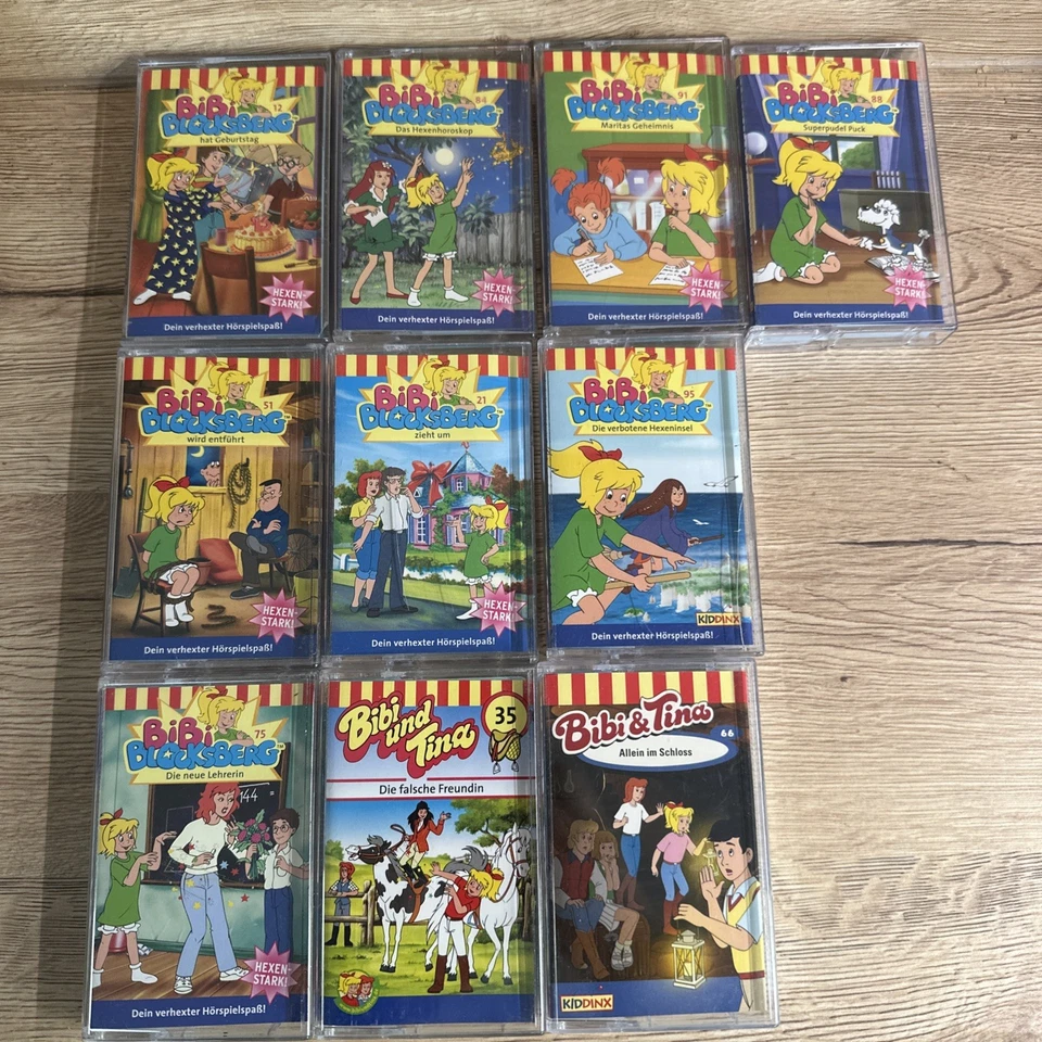 Bibi Blocksberg & Bibi & Tina Hörspiele Sammlung - Paket 10 Stk. MC Kassetten