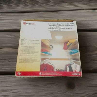 Utilitech Recessed Lighting Kit , 8''in Square White Finish New Open Box