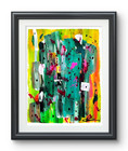Original art 14 X 11 Mixed Media Colorful Modern Art Acrylic Painting