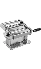 Made in Italy Atlas 150 Classic Manual Pasta Maker Machine, Chrome Steel. Makes 