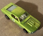 1968 Hot Wheels Redlines Custom Mustang US Antifreeze White Interior - See Pics!