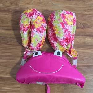 SwimSchool Puddle Jumper Kids Swim Trainer Life Jacket Vest Pink Floral