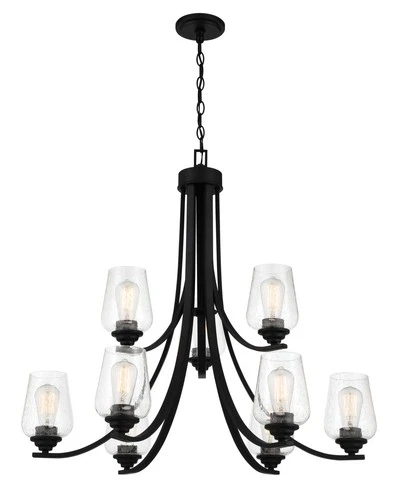 Minka Lavery 4929 Shyloh 9 Light 31"W Two Tier Vantage Chandelier - Nickel - Picture 3 of 3