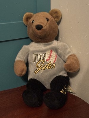 VTG Derek Jeter #2 NEW YORK YANKEES Baseball Salvino Bammer Ball Teddy BEAR MLB