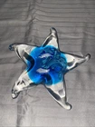 Murano Style Art glass STAR FISH With 2 Jumping Dolphin's Paperweight