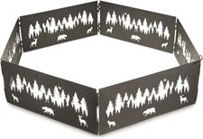 New 36-Inch Folding Portable Campfire Fire Pit Ring Heavy-Duty Steel