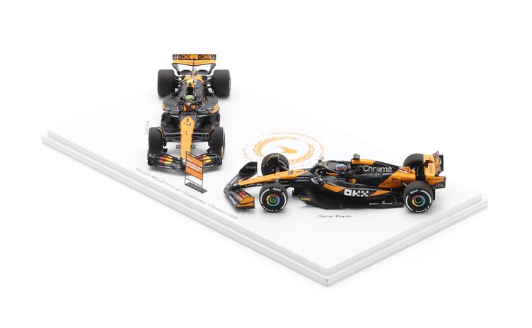 1:43 Spark S9571 McLaren MCL38 Norris & Piastri Constructors Champions 2024