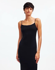 Madewell Black Square Neck Knit Tank Dress Size S