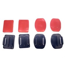 4PCS Helmet Accessories Flat Curved Adhesive Mount For Gopro Hero 8 7 6 5