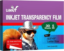 Uinkit 30 Sheets Pintable Transparency Film Acetate Clear Transparent 
