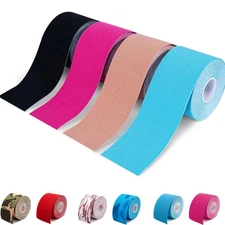 2 Rolls Kinesiology Tape 2 In x 16.4 Ft Waterproof Sports Elastic Athletic Tape