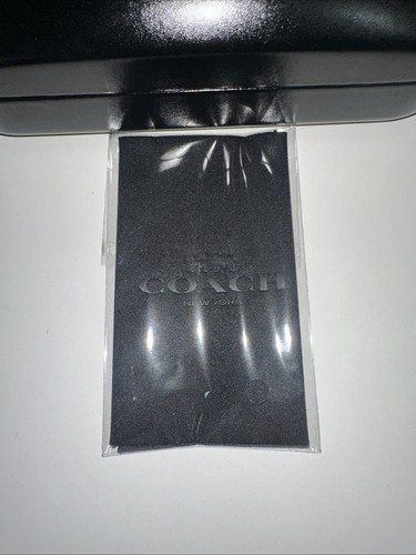 Coach Authentic Black Hard Side Clamshell Glasses Case With Cleaning Cloth - Picture 4 of 9