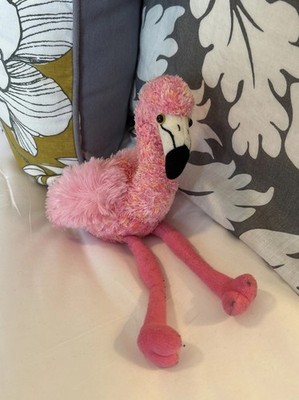 Aurora Plush Pink Flamingo  5'' Body + 5'' Legs August 2021 Multicolor Bean Bottom