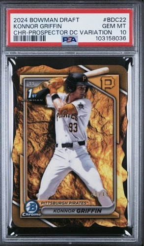 Topps 2024 Bowman Draft Konnor Griffin #BDC-22 Chrome /49 PSA 10