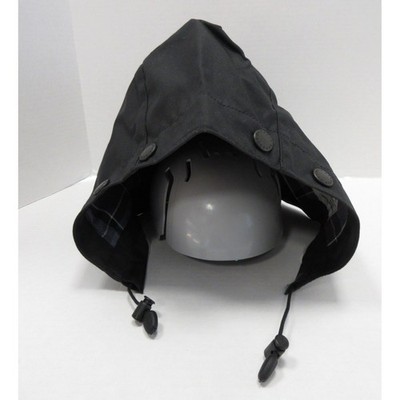 Barbour Hood Men Black Waxed Detachable Rain Accessory A382 Plaid Lined NEW