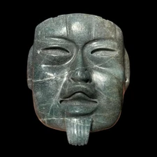 Pre-Columbian Olmec Jade Mask Reproduction