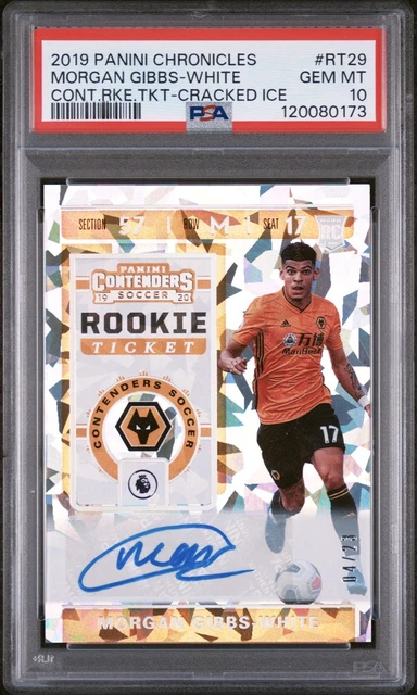 Morgan Gibbs White 2019 Chronicles Contenders Cracked Ice /23 Auto #RT29 PSA 10