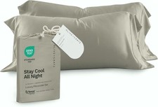 Olive Crate King Tencel Eucalyptus Pillowcases Cooling Taupe Sand Set of 2