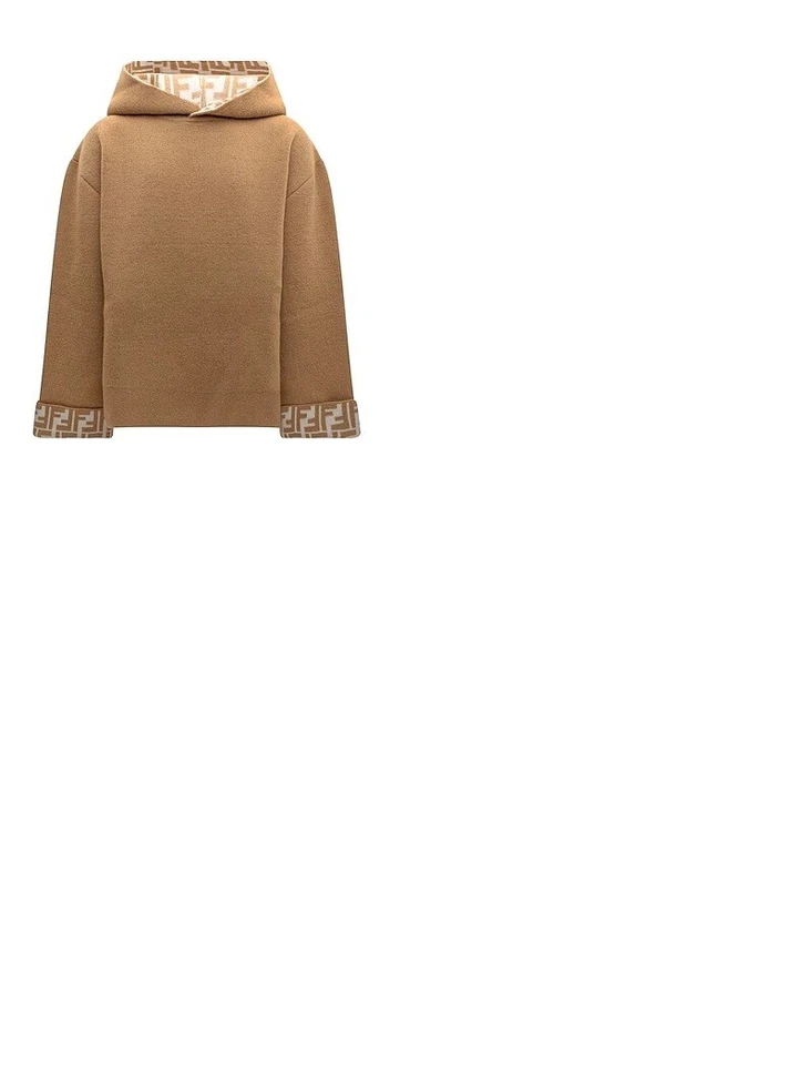 JERSEY CON CAPUCHA TEJIDO DETALLE MONOGRAMA FENDI KIDS FF 7 años Foto 2 de 3