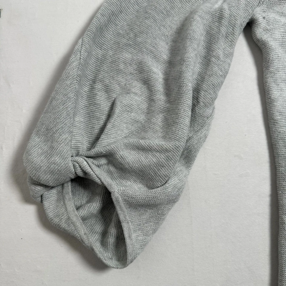 Witchery Shirt Top Womens Large L Grey Balloon Sleeve Round Neck Cashmere Blend - Image 4 of 4