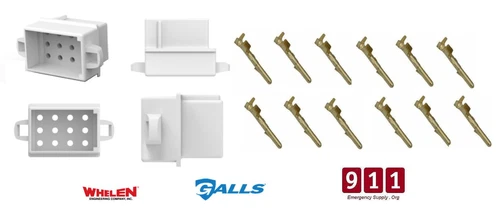 Whelen Galls Traffic Advisor Siren Cencom Power Harness Connector Plug 12 Pin 1