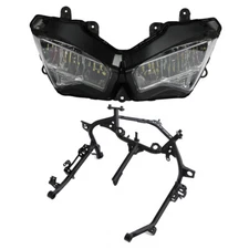 Front Headlight & Upper Stay Fairing Bracket Fit For Kawasaki Ninja 400 2018-24