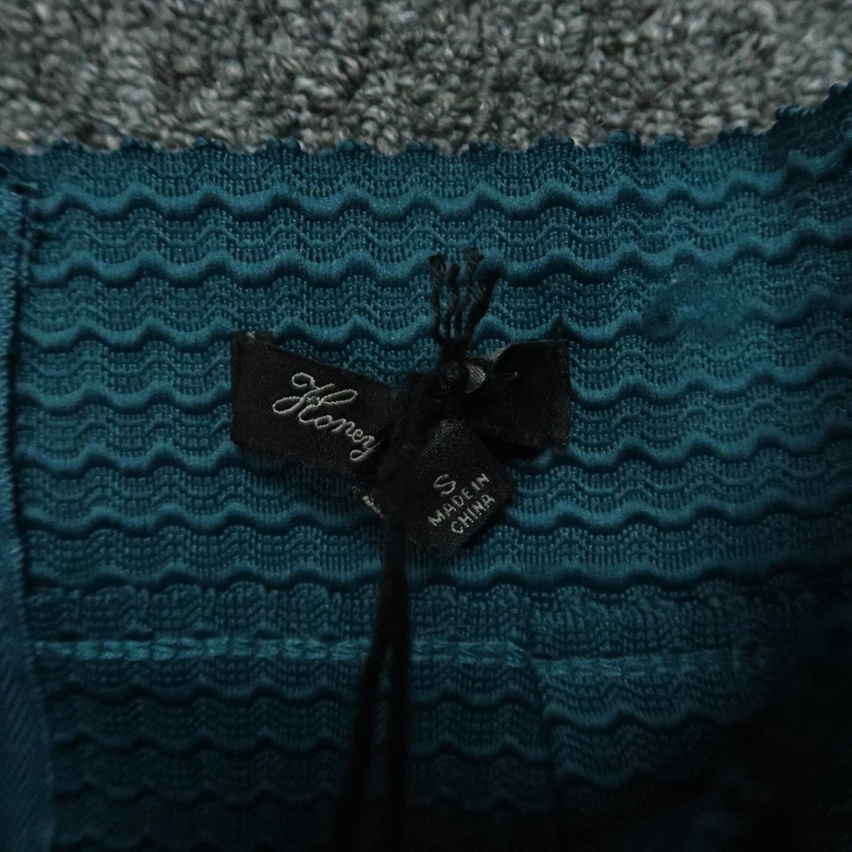 Falda Honey Punch Mujer Pequeña Azul Azul Plisada Cinta Nueva con Etiquetas Foto 3 de 4