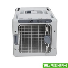 Collapsible Dog Kennel Portable Plastic Travel Pet Crate Indoor Outdoor Use