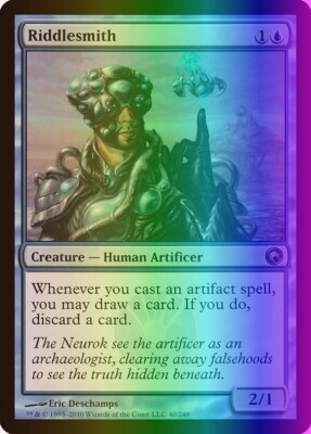 mtg scars of mirrodin card list MTG Magic the Gathering Riddlesmith (40/259) Scars of Mirrodin LP FOIL