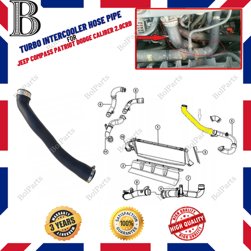 Intercooler Turbo Hose Pipe fits Jeep COMPASS PATRIOT Dodge CALIBER