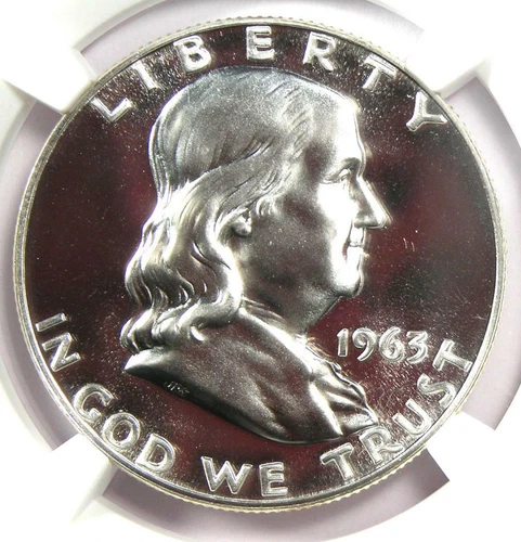 1963 PROOF Franklin Half Dollar 50C Coin - NGC PR69 (PF69) - $550 Value!