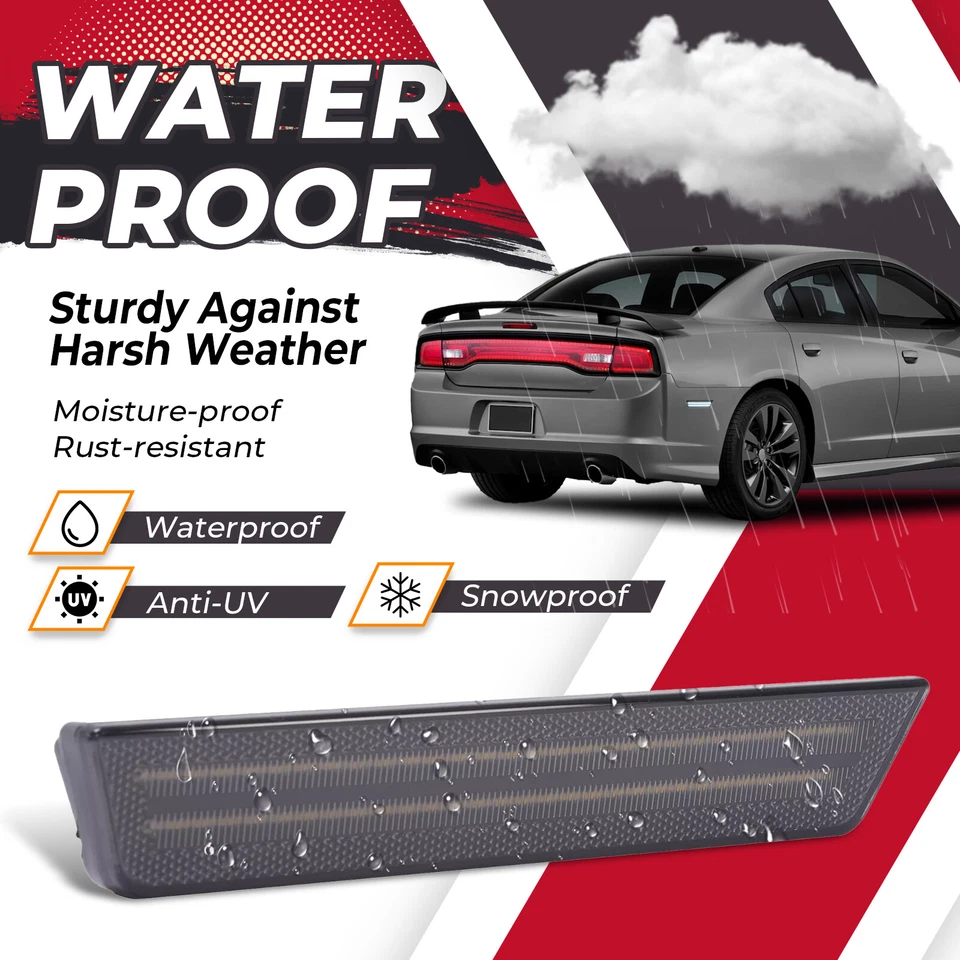 For Dodge Challenger 2008-2014 & Dodge Charger 2011-2014 Rear Side Marker Lights - Image 3 of 4